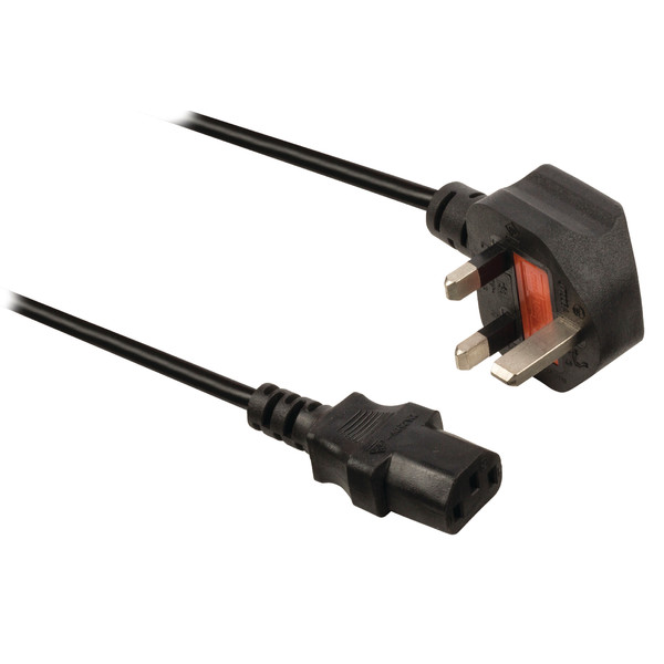2.00 m Power cable UK plug male - IEC-320-C13 black