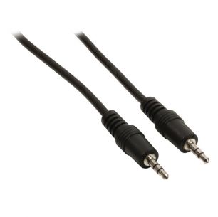 2.00 m Jack stereo audio cable 3.5 mm male - 3.5 mm male black